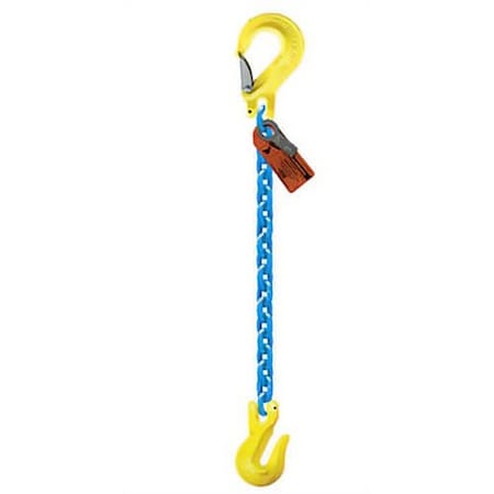 Grabiq Sngl Leg 1/2 in Adjstbl Chain Slng EGKN1-GG, 10ft L, 15000lb WLL G-1/2-EGKN1-GG-10